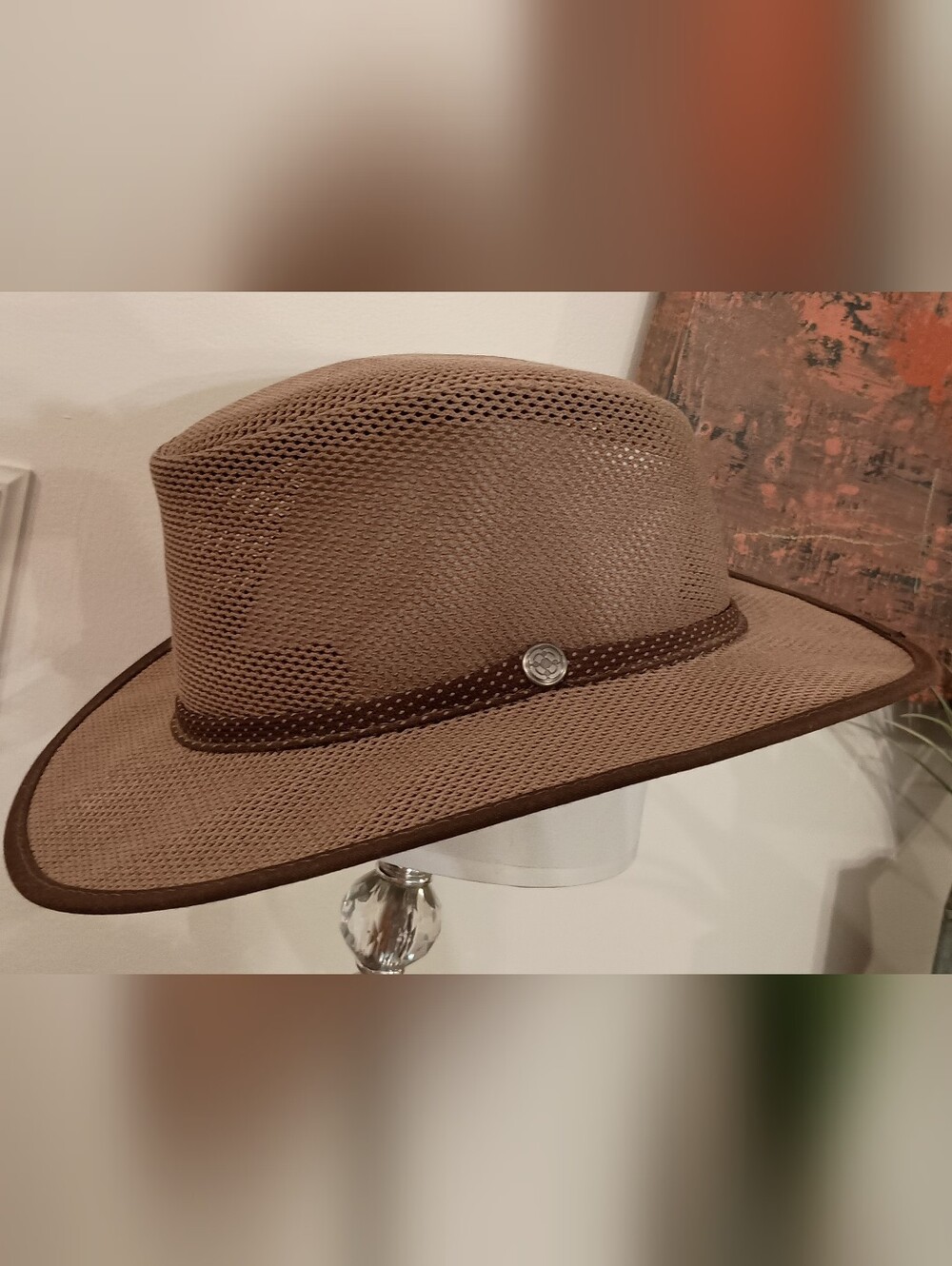 Men's Brown Breathable Mesh Rancher Hat